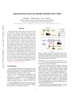 Augmented Deep Contexts for Spatially Embedded Video Coding