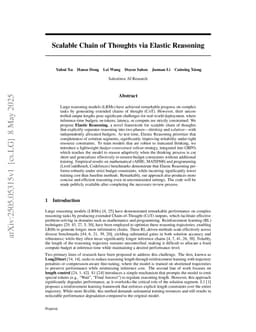 Scalable Chain of Thoughts via Elastic Reasoning