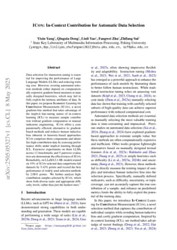 ICon: In-Context Contribution for Automatic Data Selection