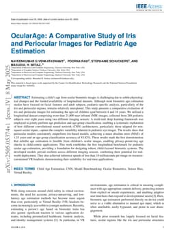 OcularAge: A Comparative Study of Iris and Periocular Images for Pediatric Age Estimation