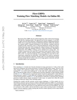 Flow-GRPO: Training Flow Matching Models via Online RL