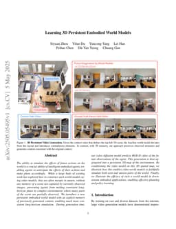 Learning 3D Persistent Embodied World Models