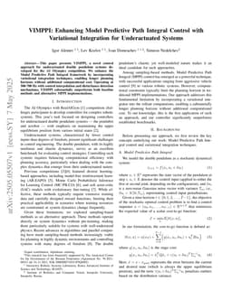 VIMPPI: Enhancing Model Predictive Path Integral Control with Variational Integration for Underactuated Systems