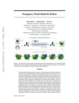 Occupancy World Model for Robots