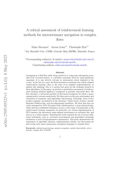 A critical assessment of reinforcement learning methods for microswimmer navigation in complex flows
