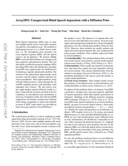 Unsupervised Blind Speech Separation with a Diffusion Prior