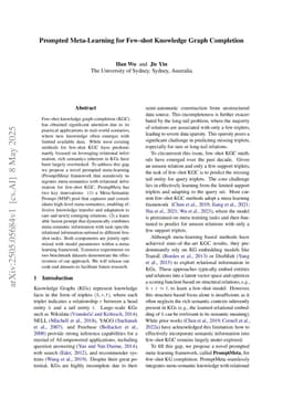 Prompted Meta-Learning for Few-shot Knowledge Graph Completion