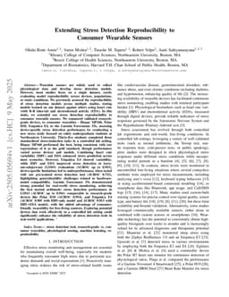 Extending Stress Detection Reproducibility to Consumer Wearable Sensors
