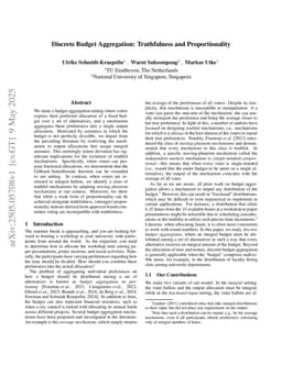 Discrete Budget Aggregation: Truthfulness and Proportionality