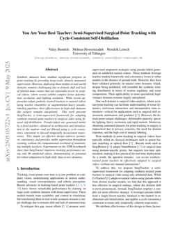You Are Your Best Teacher: Semi-Supervised Surgical Point Tracking with Cycle-Consistent Self-Distillation