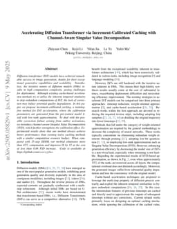 Accelerating Diffusion Transformer via Increment-Calibrated Caching with Channel-Aware Singular Value Decomposition