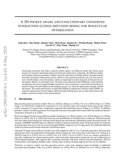 A 3D pocket-aware and evolutionary conserved interaction guided diffusion model for molecular optimization