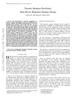 Towards Quantum Resilience: Data-Driven Migration Strategy Design