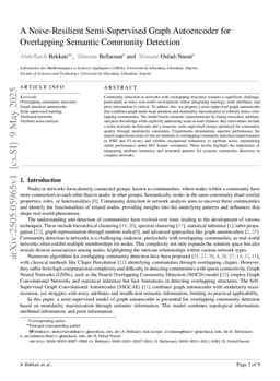 A Noise-Resilient Semi-Supervised Graph Autoencoder for Overlapping Semantic Community Detection