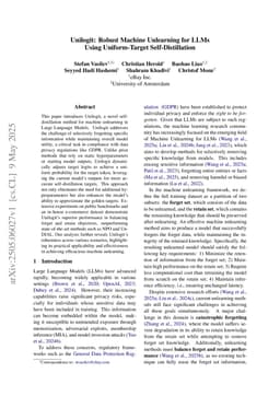 Unilogit: Robust Machine Unlearning for LLMs Using Uniform-Target Self-Distillation