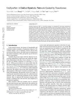 UniSymNet: A Unified Symbolic Network Guided by Transformer