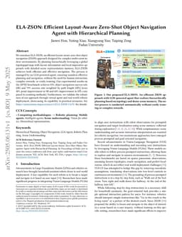 ELA-ZSON: Efficient Layout-Aware Zero-Shot Object Navigation Agent with Hierarchical Planning