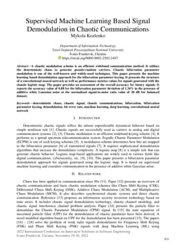 Supervised machine learning based signal demodulation in chaotic communications
