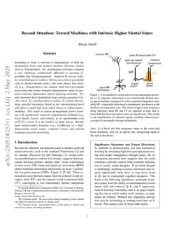 Beyond Attention: Toward Machines with Intrinsic Higher Mental States