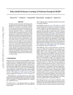 Policy-labeled Preference Learning: Is Preference Enough for RLHF?