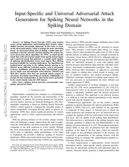 Input-Specific and Universal Adversarial Attack Generation for Spiking Neural Networks in the Spiking Domain