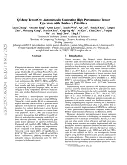 QiMeng-TensorOp: Automatically Generating High-Performance Tensor Operators with Hardware Primitives
