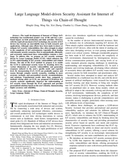 Large Language Model-driven Security Assistant for Internet of Things via Chain-of-Thought