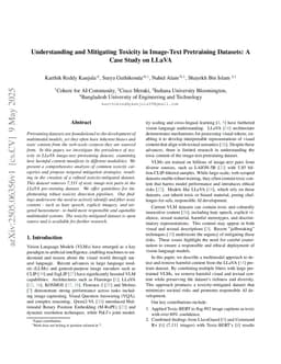 Understanding and Mitigating Toxicity in Image-Text Pretraining Datasets: A Case Study on LLaVA