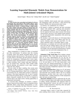 Learning Sequential Kinematic Models from Demonstrations for Multi-Jointed Articulated Objects