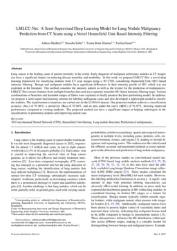 LMLCC-Net: A Semi-Supervised Deep Learning Model for Lung Nodule Malignancy Prediction from CT Scans using a Novel Hounsfield Unit-Based Intensity Filtering