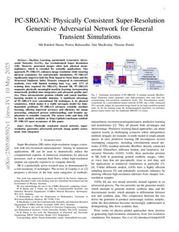 PC-SRGAN: Physically Consistent Super-Resolution Generative Adversarial Network for General Transient Simulations