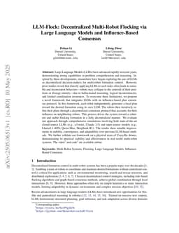 LLM-Flock: Decentralized Multi-Robot Flocking via Large Language Models and Influence-Based Consensus