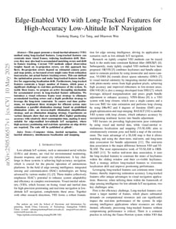 Edge-Enabled VIO with Long-Tracked Features for High-Accuracy Low-Altitude IoT Navigation