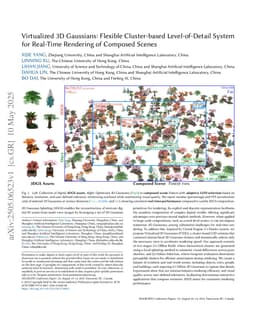 Virtualized 3D Gaussians: Flexible Cluster-based Level-of-Detail System for Real-Time Rendering of Composed Scenes