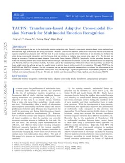 TACFN: Transformer-based Adaptive Cross-modal Fusion Network for Multimodal Emotion Recognition