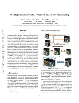 Two-Stage Random Alternation Framework for Zero-Shot Pansharpening