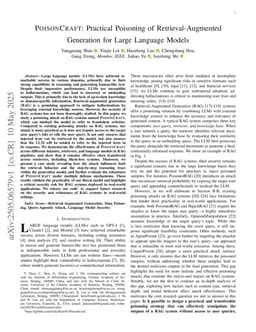 POISONCRAFT: Practical Poisoning of Retrieval-Augmented Generation for Large Language Models