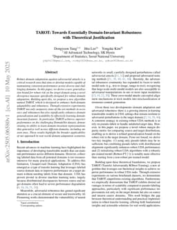TAROT: Towards Essentially Domain-Invariant Robustness with Theoretical Justification