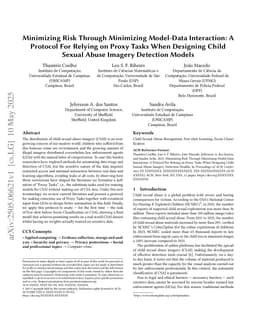 Minimizing Risk Through Minimizing Model-Data Interaction: A Protocol For Relying on Proxy Tasks When Designing Child Sexual Abuse Imagery Detection Models
