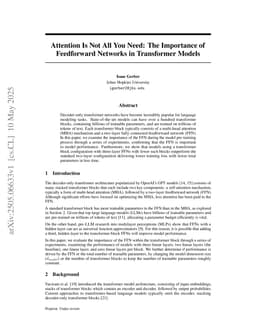 Attention Is Not All You Need: The Importance of Feedforward Networks in Transformer Models