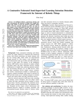 A Contrastive Federated Semi-Supervised Learning Intrusion Detection Framework for Internet of Robotic Things