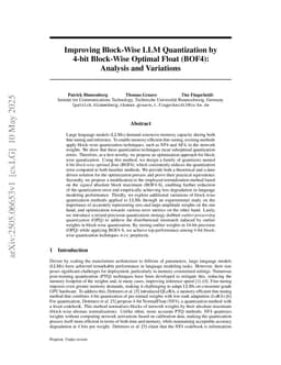 Improving Block-Wise LLM Quantization by 4-bit Block-Wise Optimal Float (BOF4): Analysis and Variations
