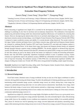A Novel Framework for Significant Wave Height Prediction based on Adaptive Feature Extraction Time-Frequency Network