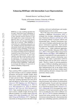Enhancing BERTopic with Intermediate Layer Representations