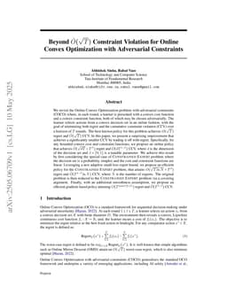 Beyond $\tilde{O}(\sqrt{T})$ Constraint Violation for Online Convex Optimization with Adversarial Constraints