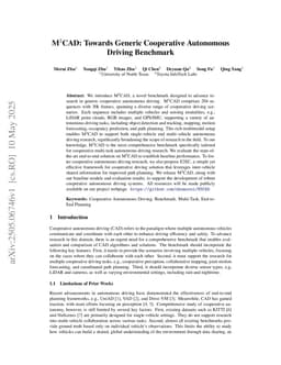 M3CAD: Towards Generic Cooperative Autonomous Driving Benchmark