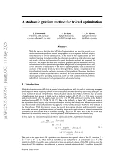 A stochastic gradient method for trilevel optimization
