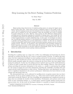 Deep Learning for On-Street Parking Violation Prediction