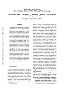 Sandcastles in the Storm: Revisiting the (Im)possibility of Strong Watermarking