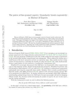 The power of fine-grained experts: Granularity boosts expressivity in Mixture of Experts